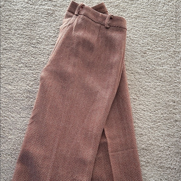 Spiegel Wide-Leg Pants in Rust Herringbone - Picture 4 of 5